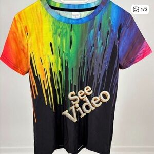 👛 (ANY 2/$20) Unisex FUNNYCOKID Paint Splash Short Sleeve Tee